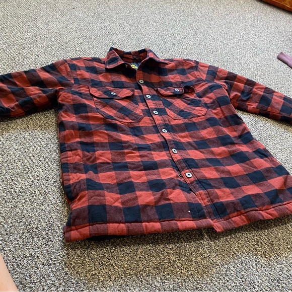 Flannel Coat Vintage Like New Great Condition red and black work sport - Picture 6 of 10